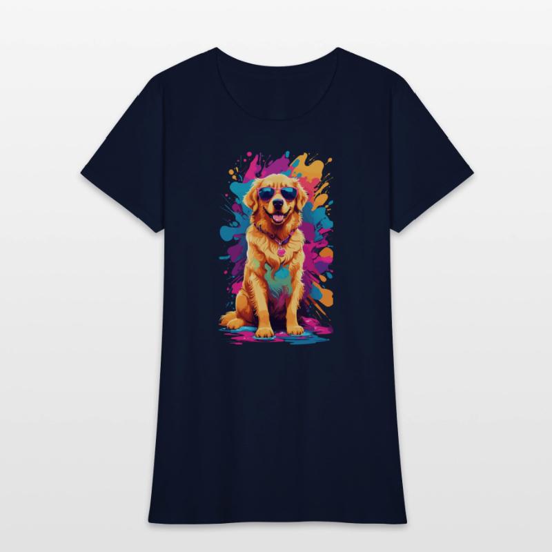 Cool Golden Retriever with Sunglasses