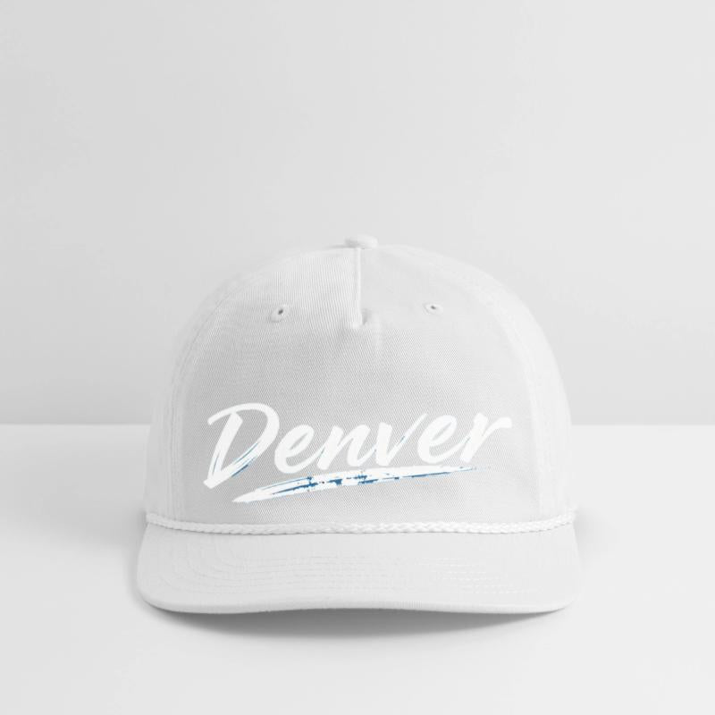 Denver Logo - Elegant White and Blue Script