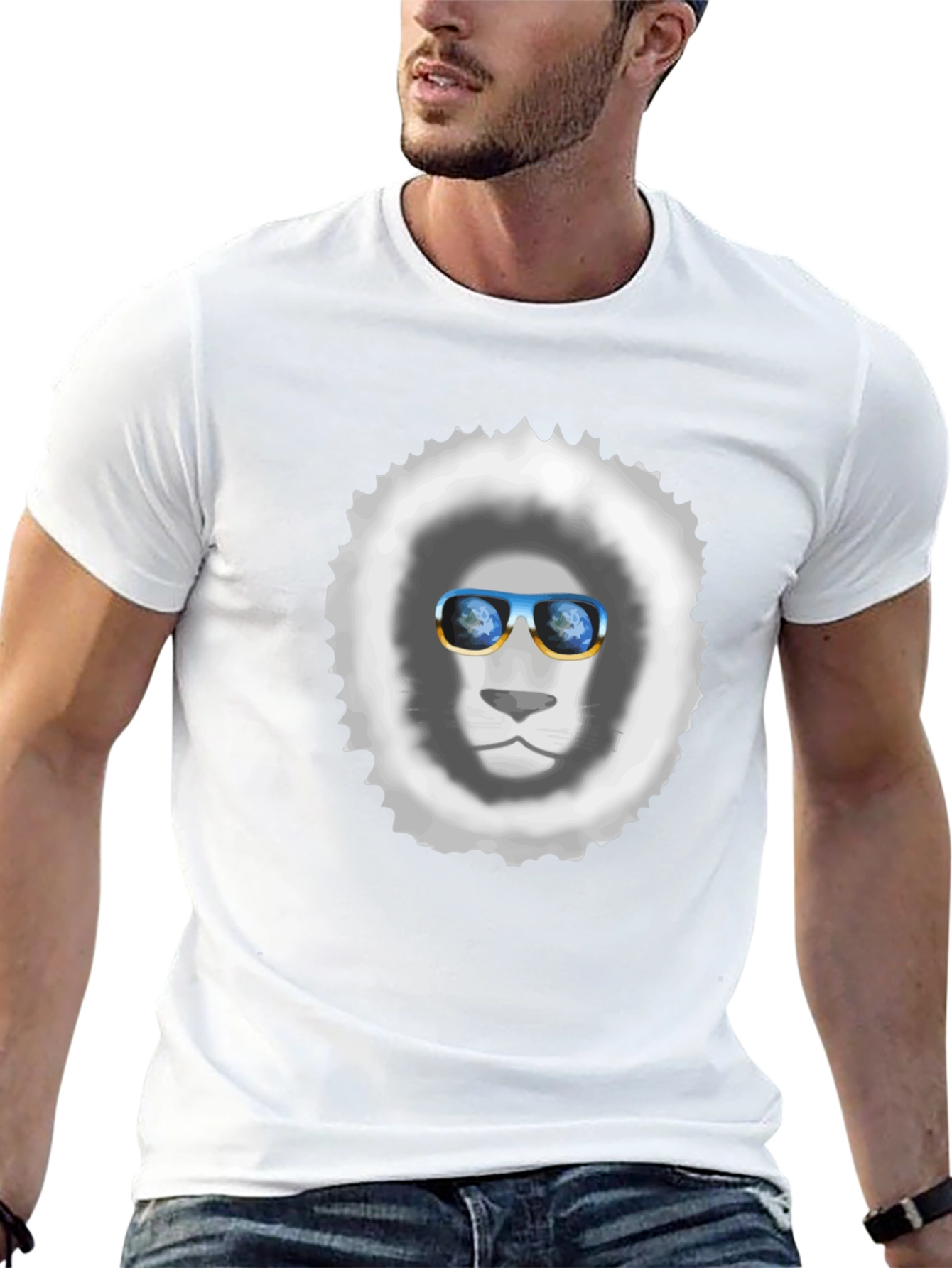 Cool Lion Sunglasses Graphic Tee