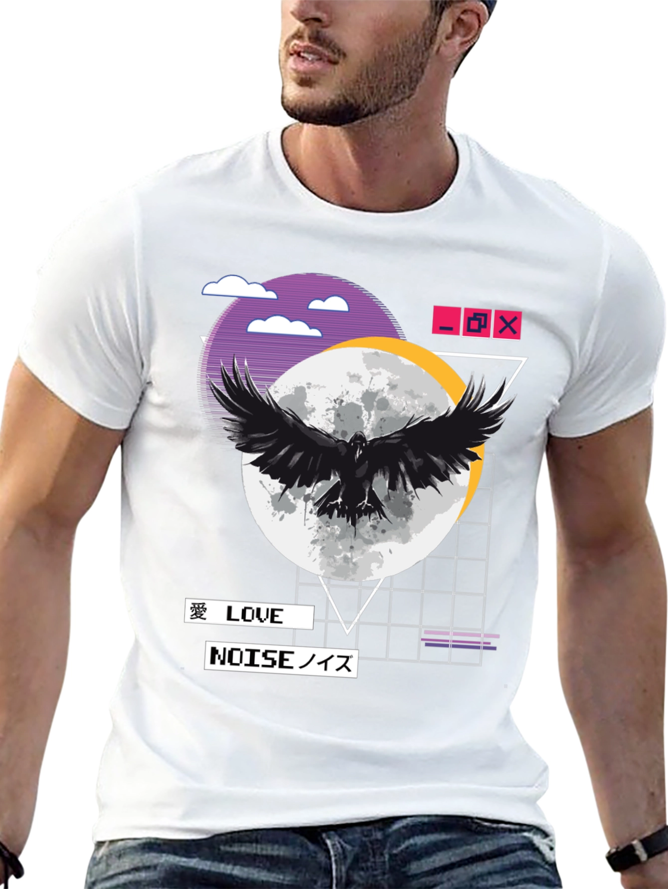 Raven Moon Graphic Tee - Love & Noise Aesthetic