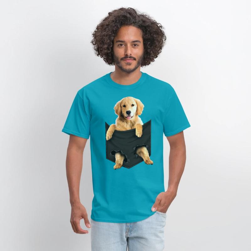 Golden Retriever Pocket Mid Classic dogs T Shirt