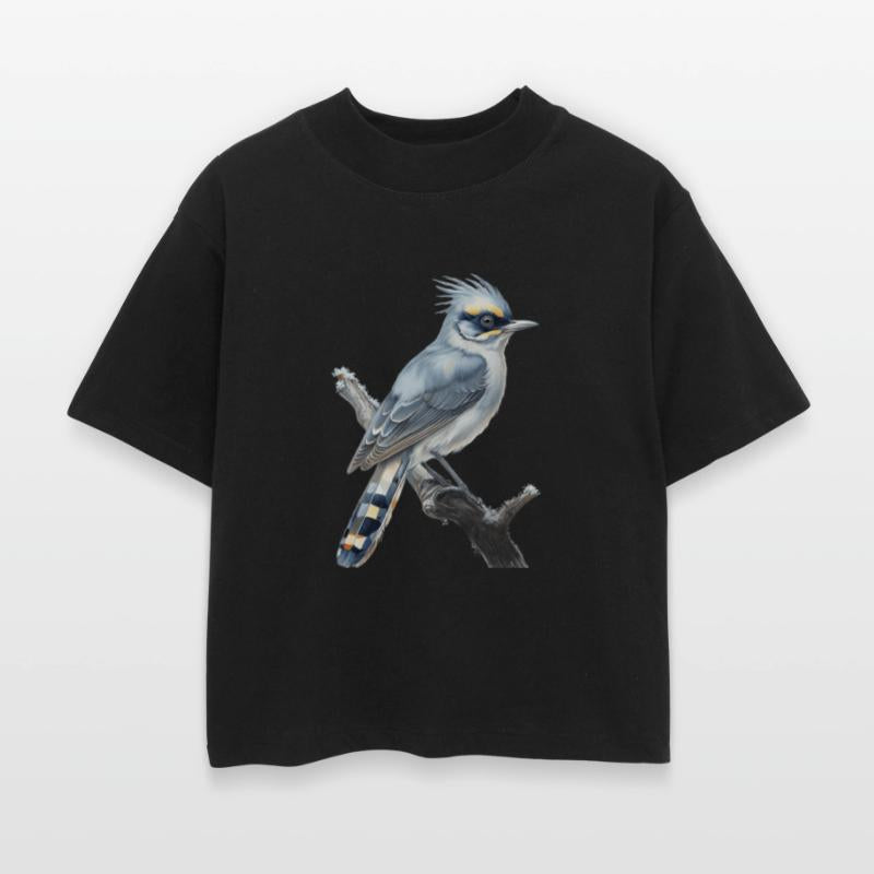 Grey and White Rare Bird Illustration – Elegant