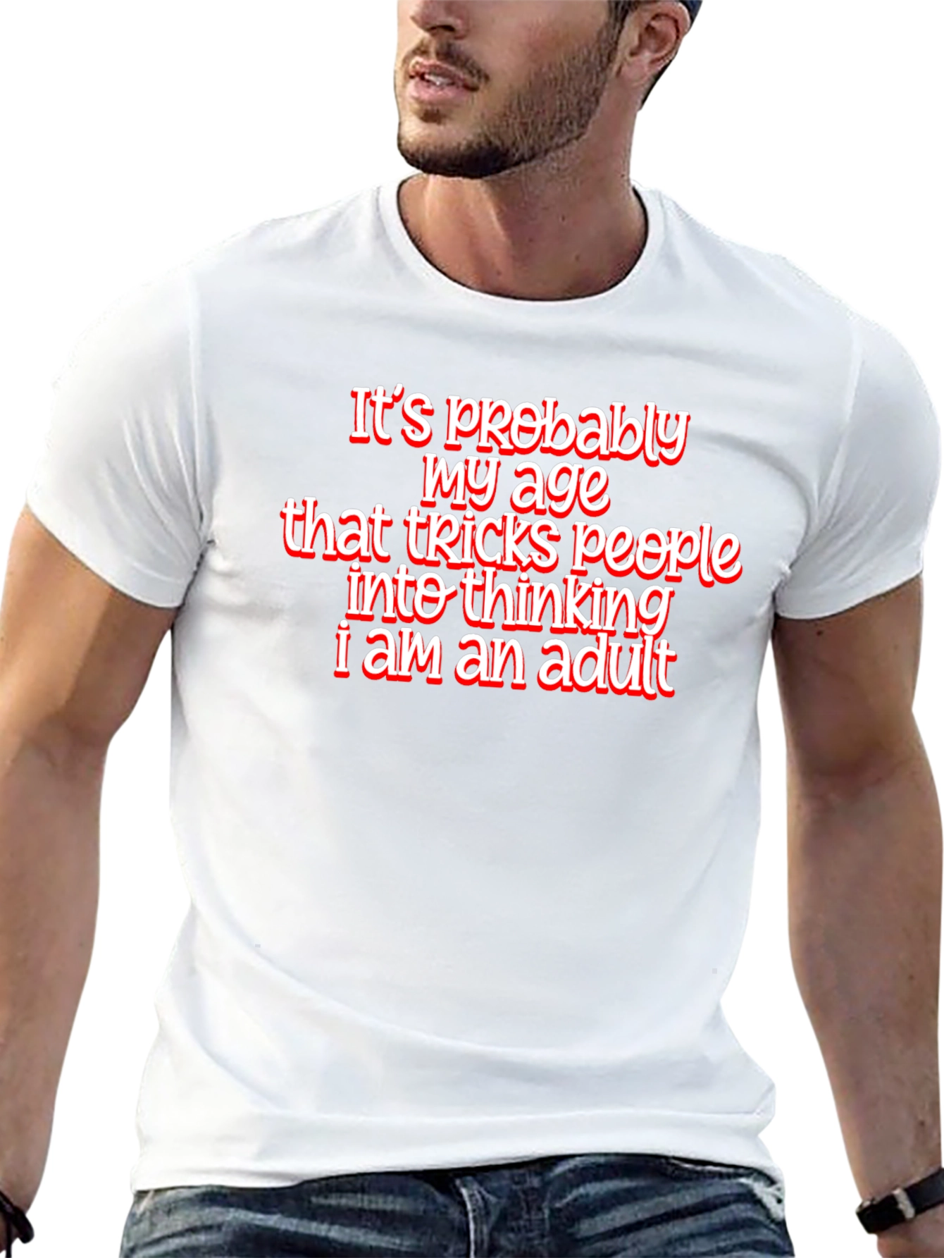 Funny Age Tricks Graphic Tee - Black