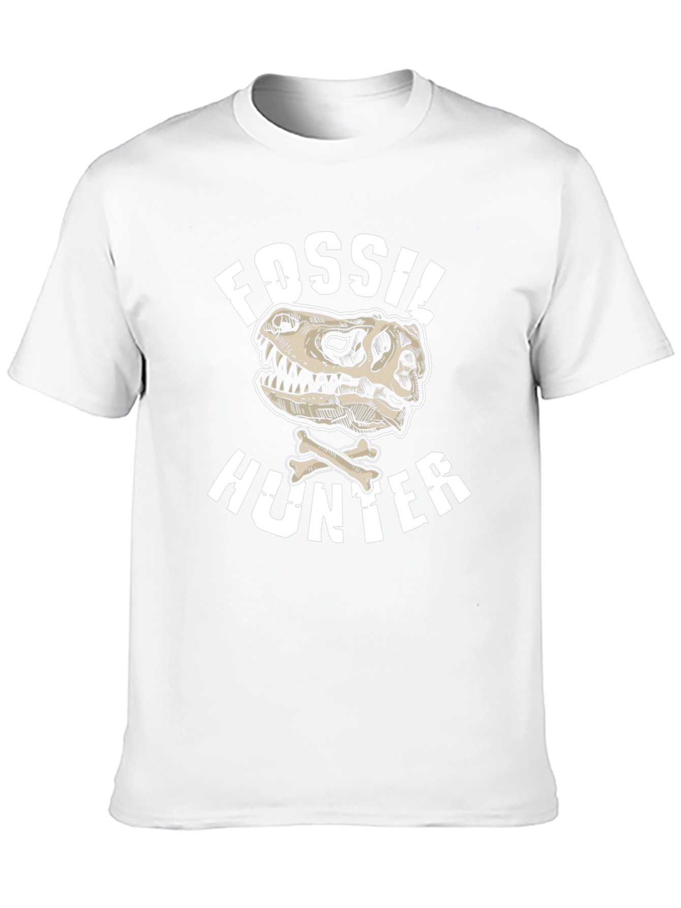 Fossil Hunter T-Shirt Dinosaur Skull Bones Graphic Tee