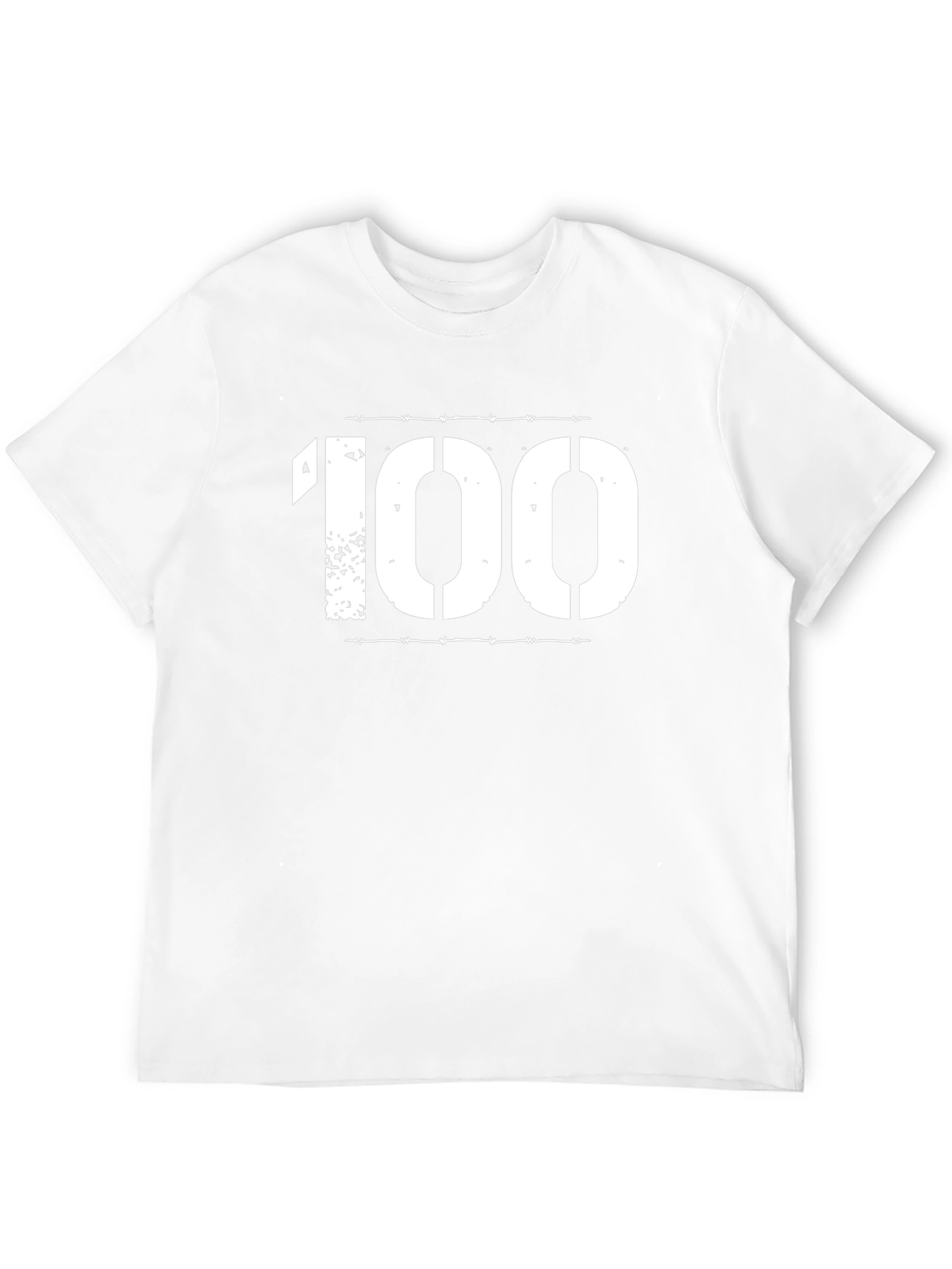100 Barbed Wire Graphic Tee - Stylish Black T-Shirt