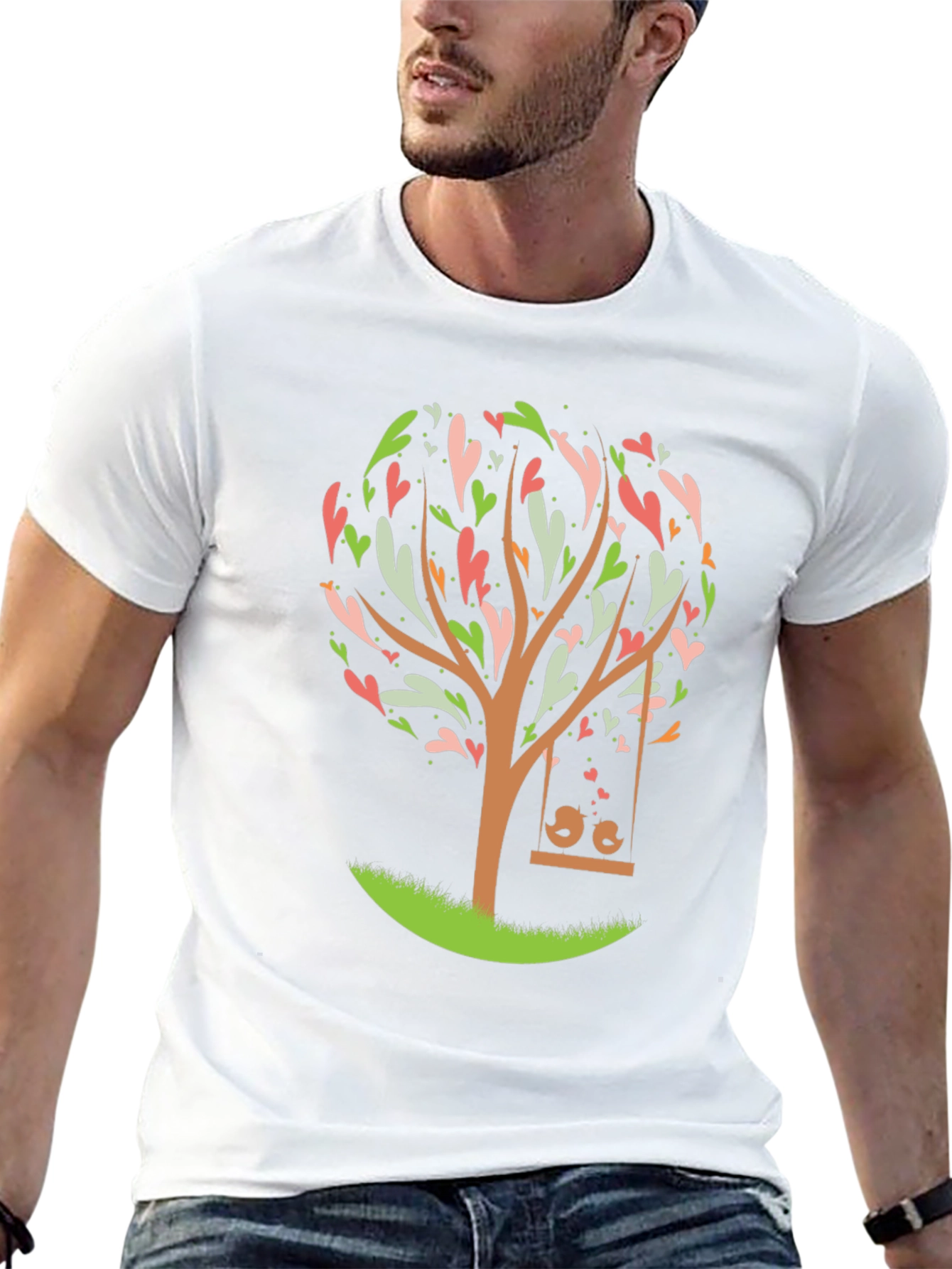 Love Tree Graphic Tee - Romantic Design