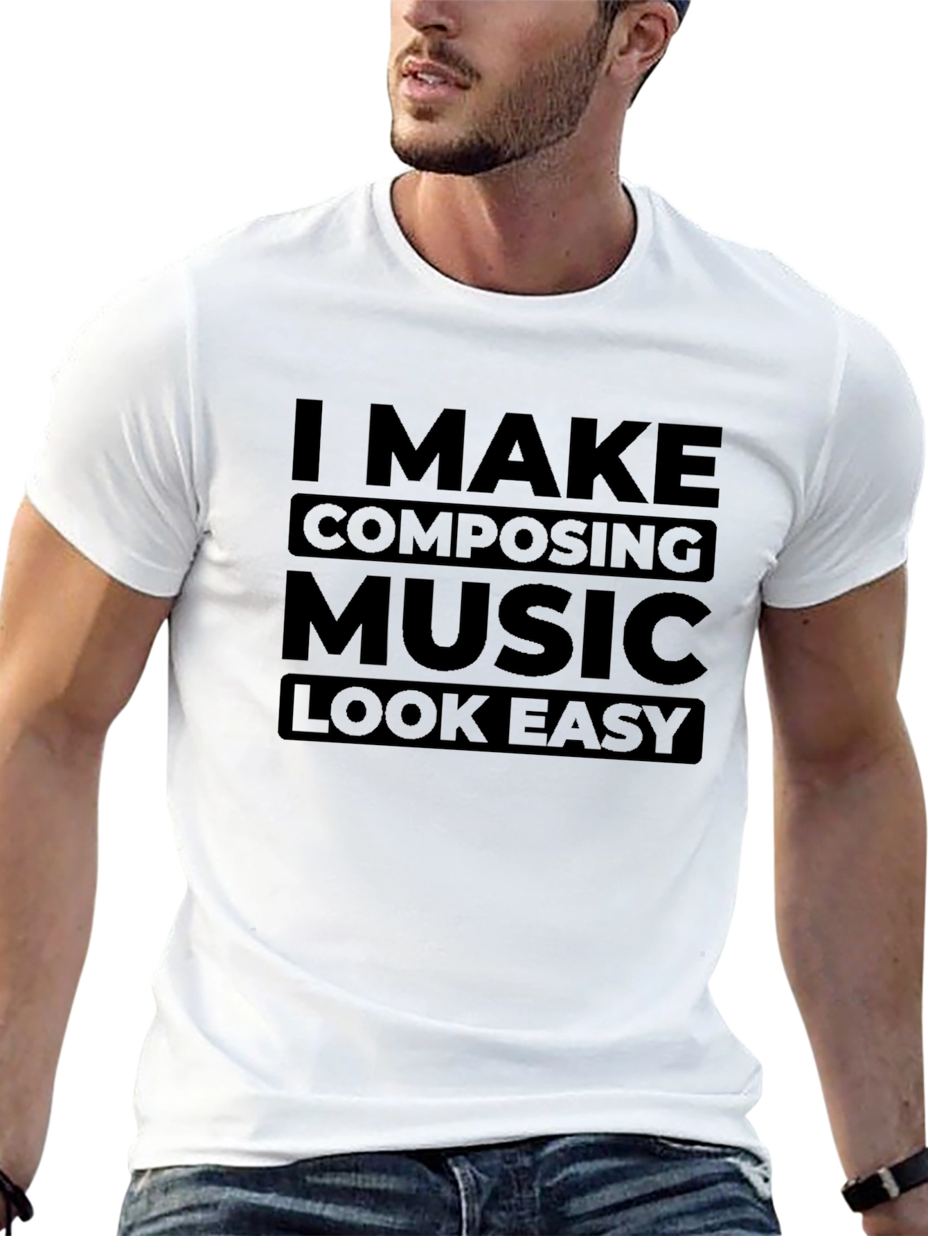 I Make Composing Music Look Easy Black T-Shirt