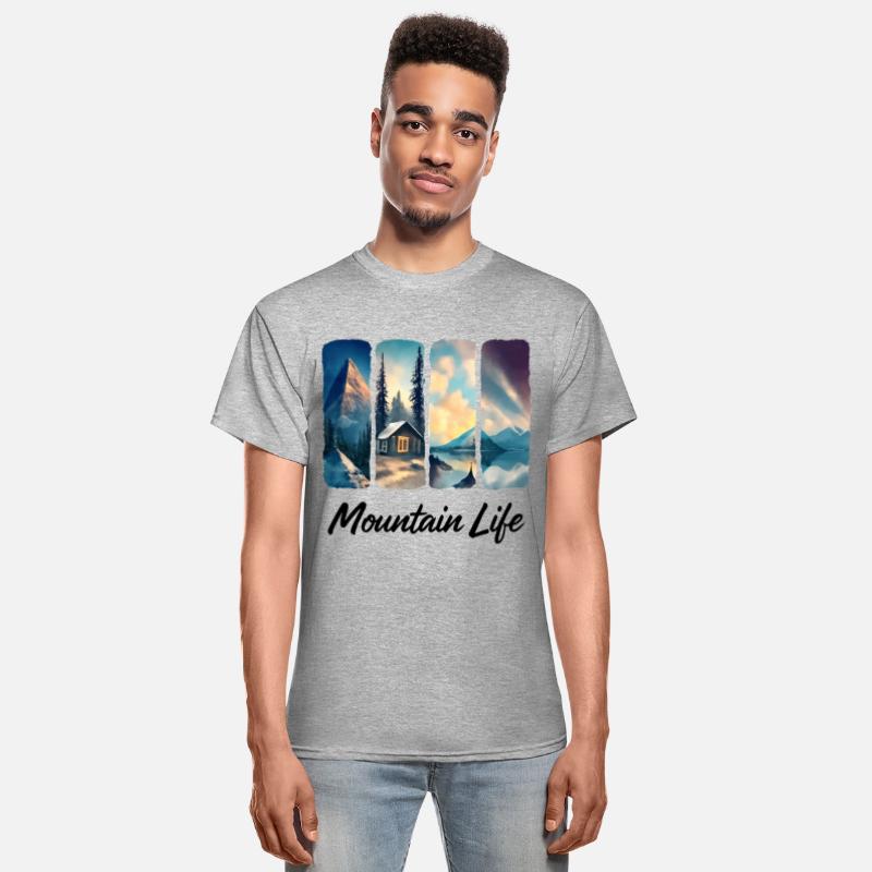 Mountain View with Forest Cabin and Lake