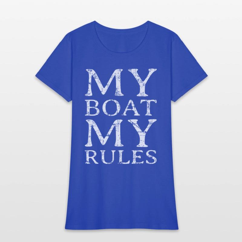 My Boat my Rules (Vintage White) Boating & Sailing
