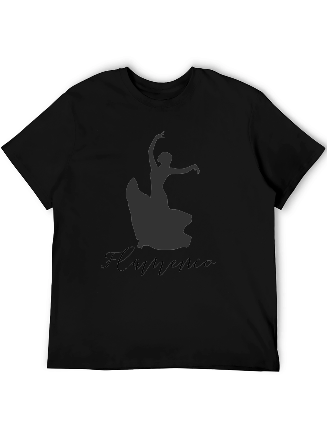 Flamenco Dancer Graphic Tee - Stylish Black T-Shirt