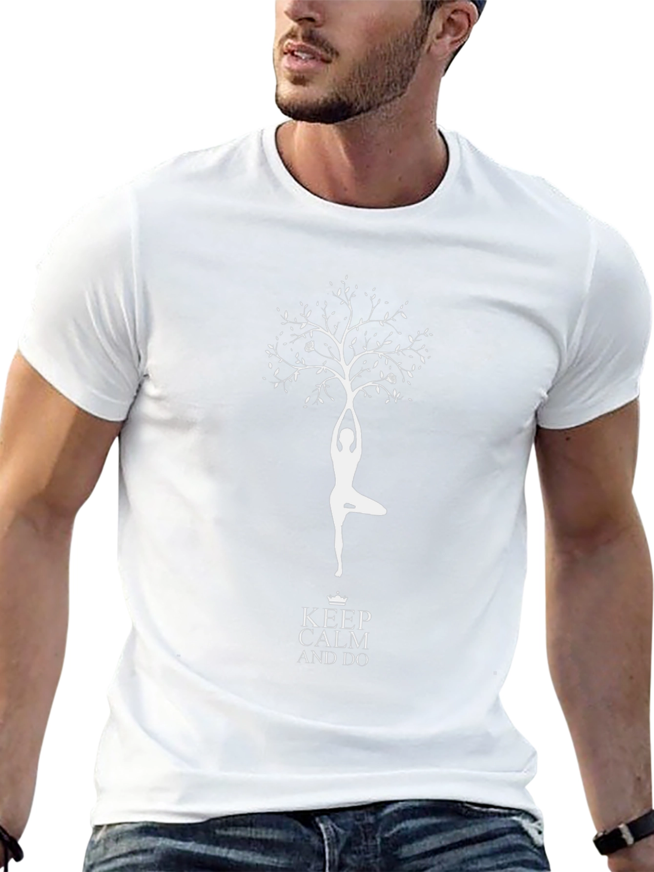 Keep Calm and Do Yoga Tree Pose T-Shirt