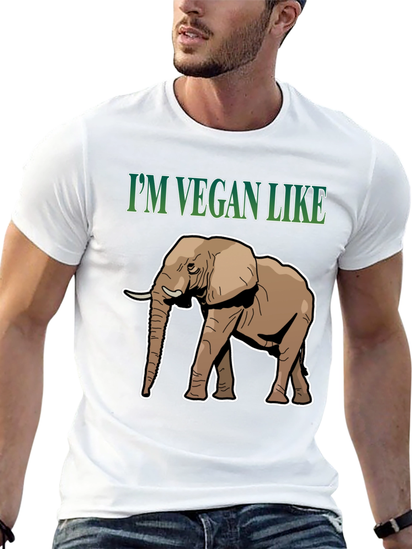 Im Vegan Like Elephant T-Shirt - Animal Lover Tee