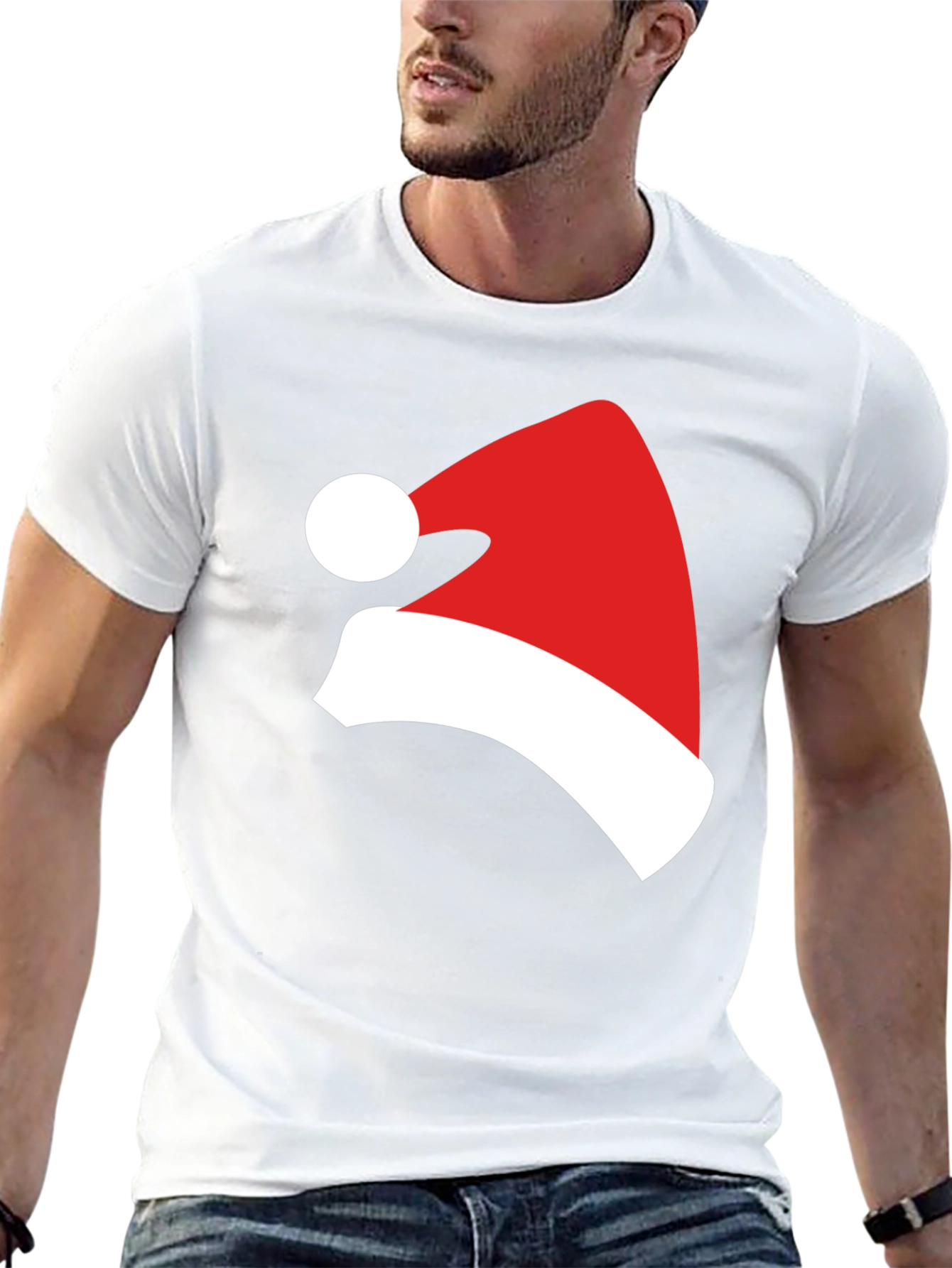 Festive Santa Hat Graphic Tee