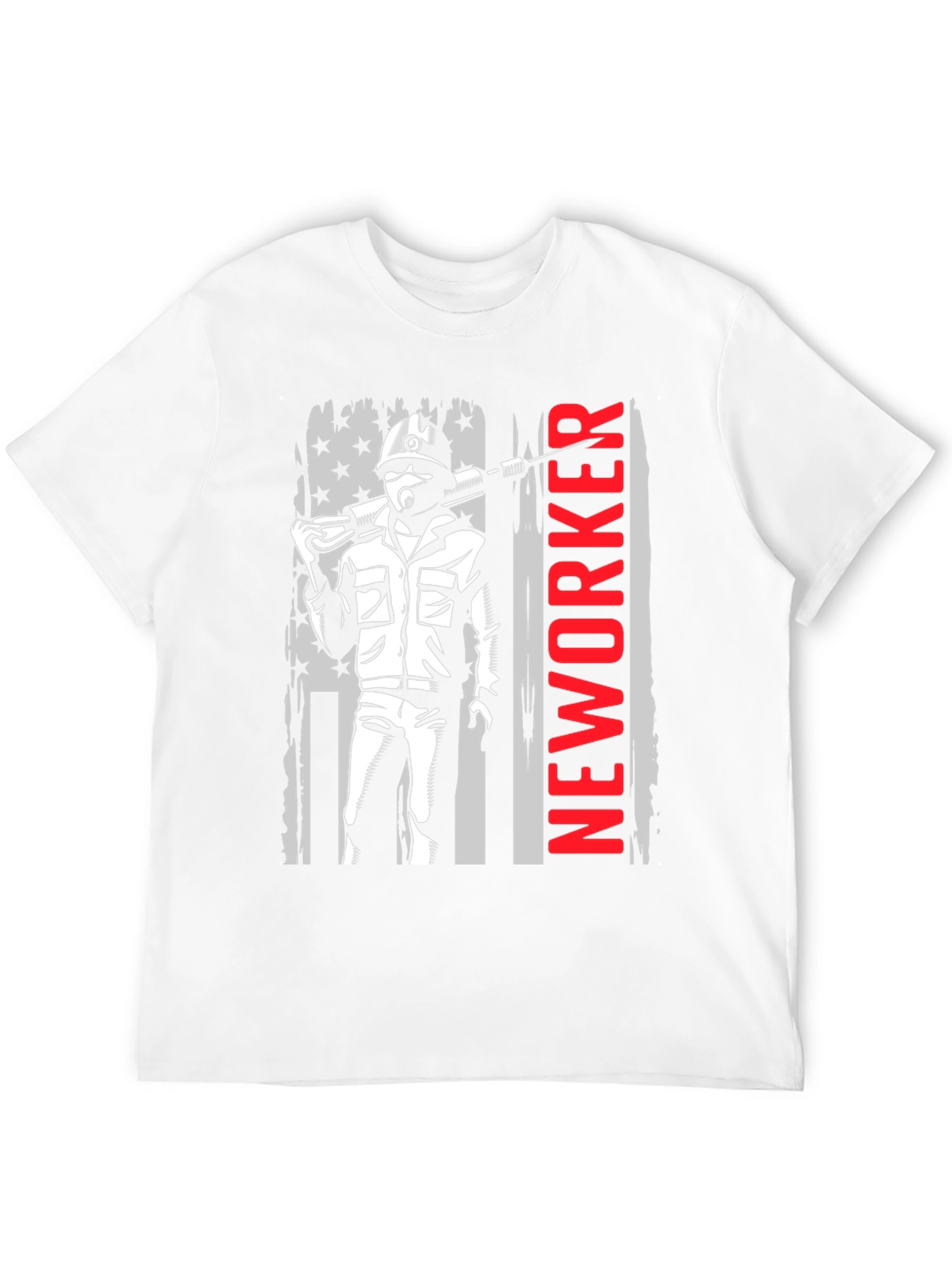 Newworker Miner T-Shirt - American Flag