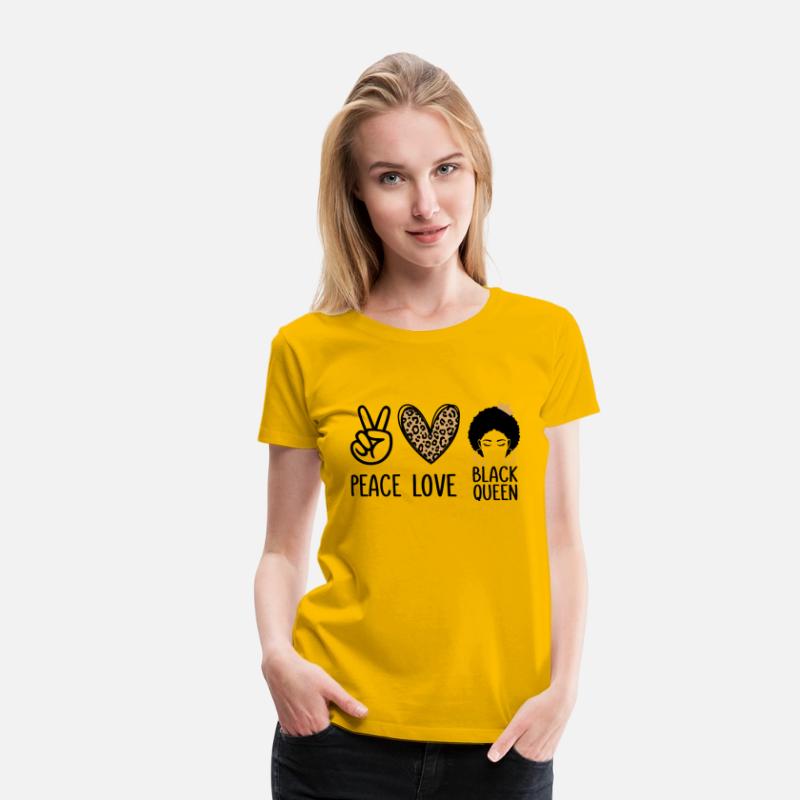 Peace Love Black Queen Leopard Black Women Gift