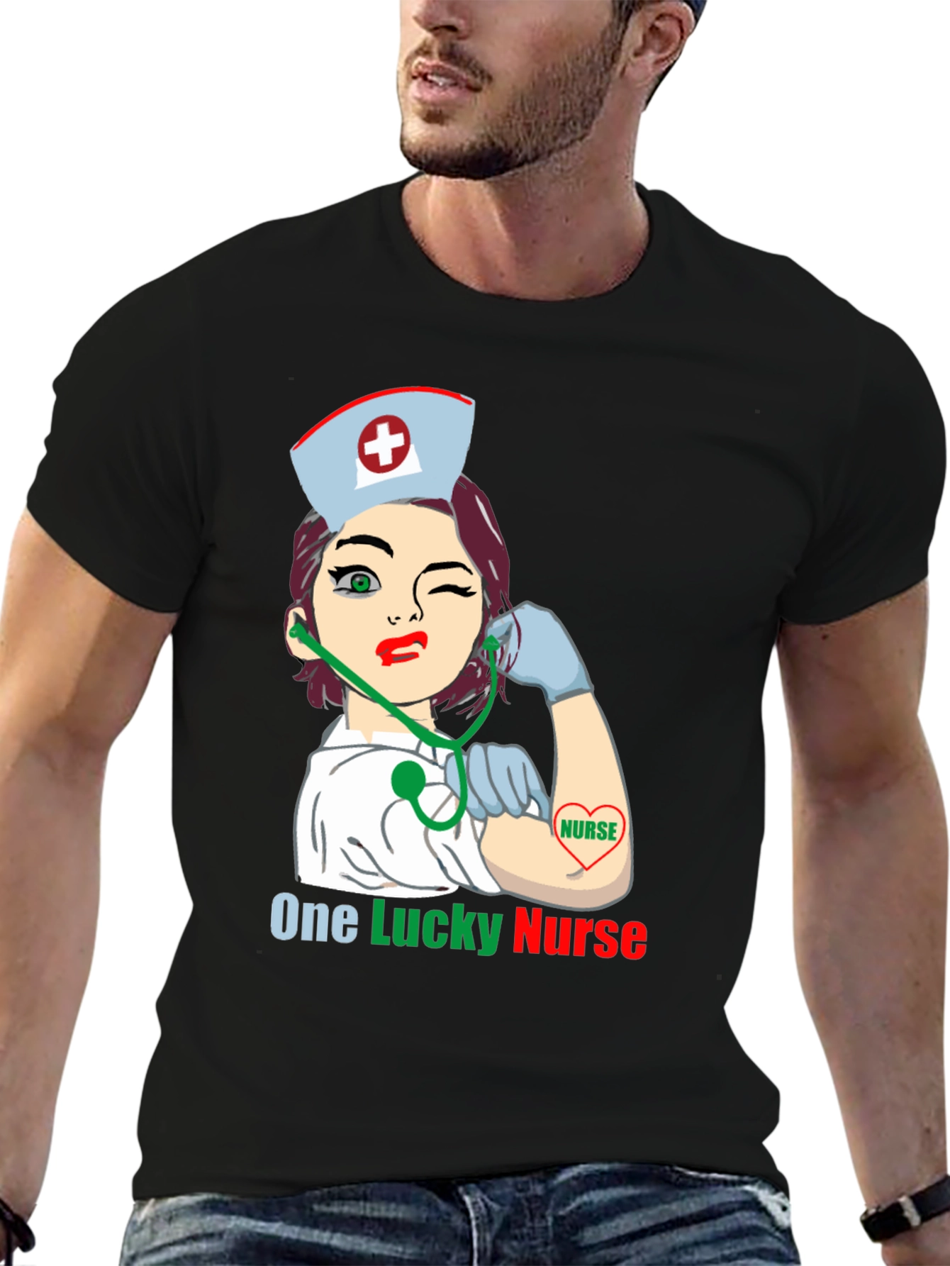 Lucky Nurse Graphic T-Shirt