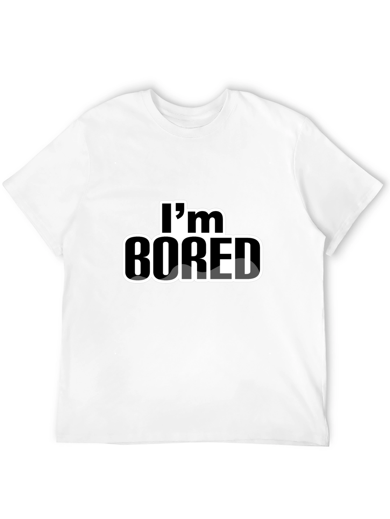 Im Bored Black Graphic T-Shirt