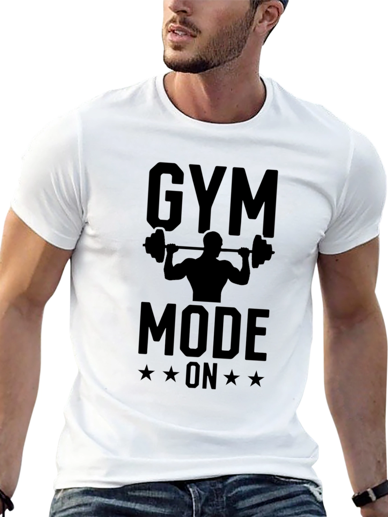 Gym Mode On Black T-Shirt