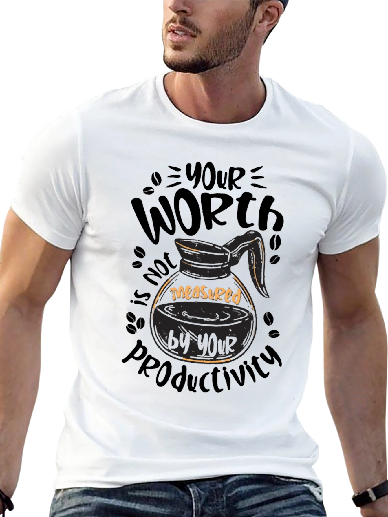 Coffee Lover T-Shirt: Your Worth Not Productivity