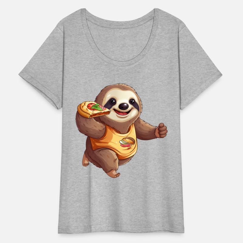 Sloth Marathon Runner, Pizza and Burger, Fast Food