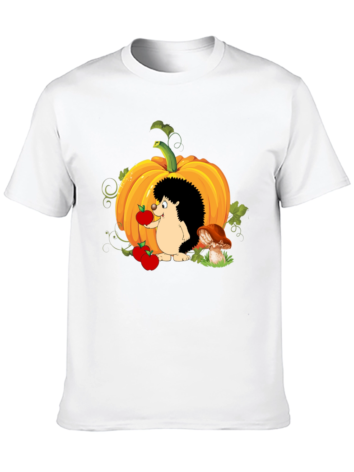 Cute Hedgehog Pumpkin Graphic Tee