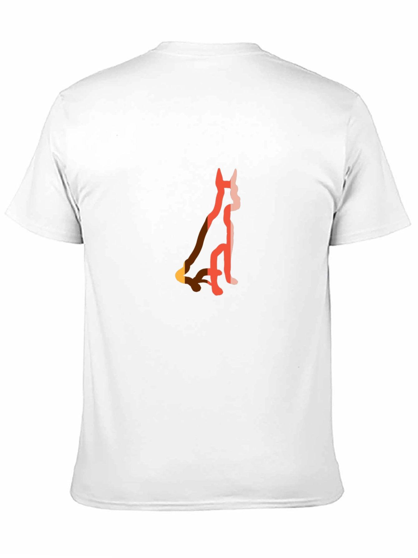 Cool Dog Silhouette Graphic Tee - Black