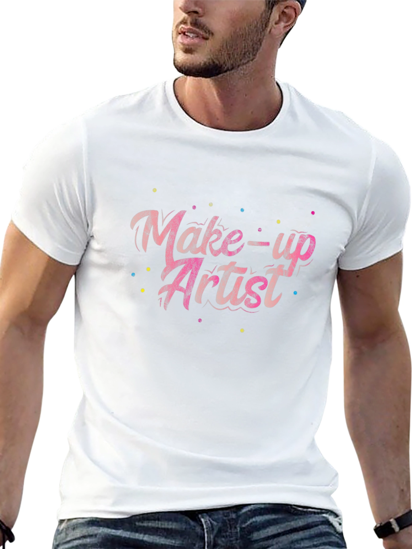 Make-up Artist Black Graphic T-Shirt