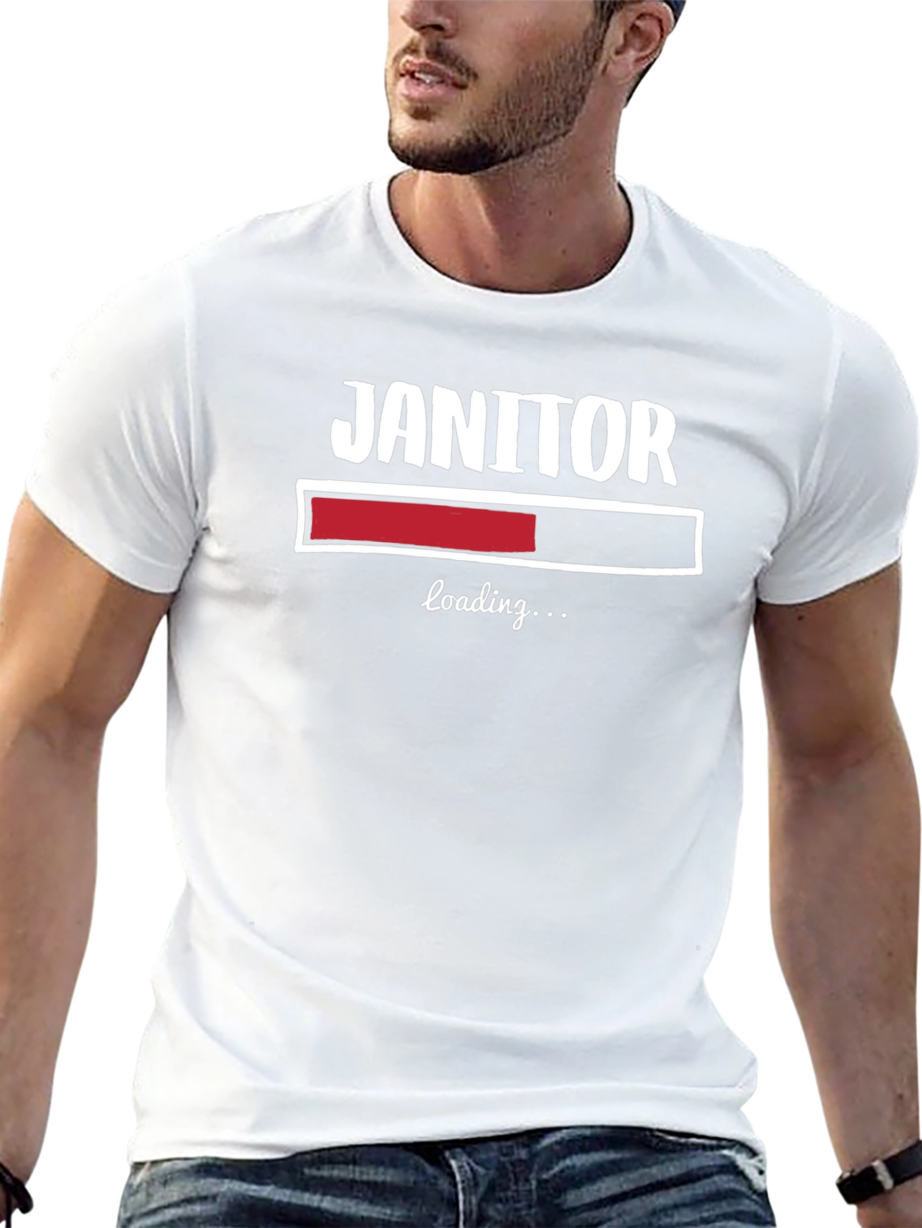 Janitor Loading T-Shirt - Funny Cleaning Crew Apparel