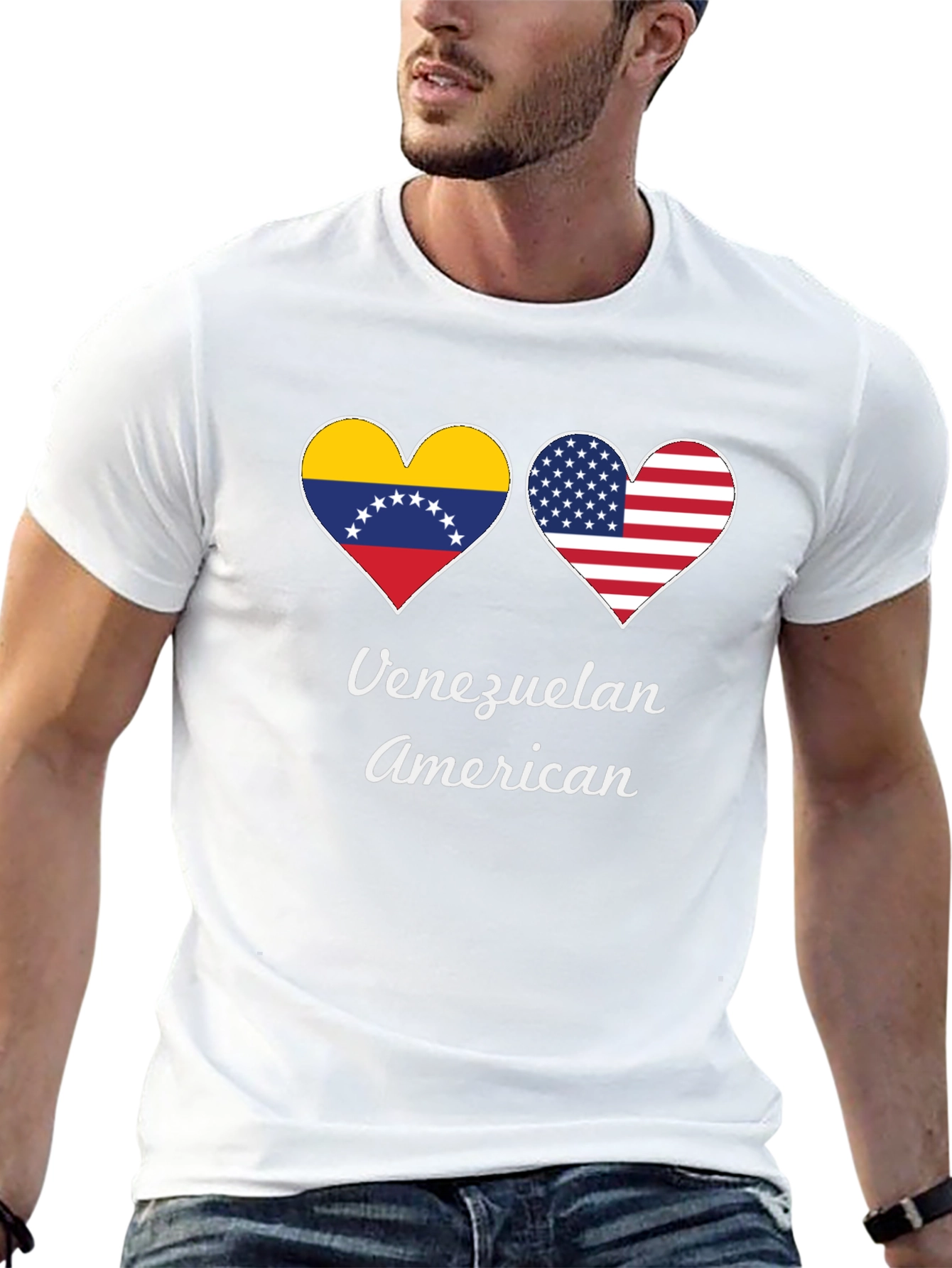 Venezuelan American Heart Flag T-Shirt