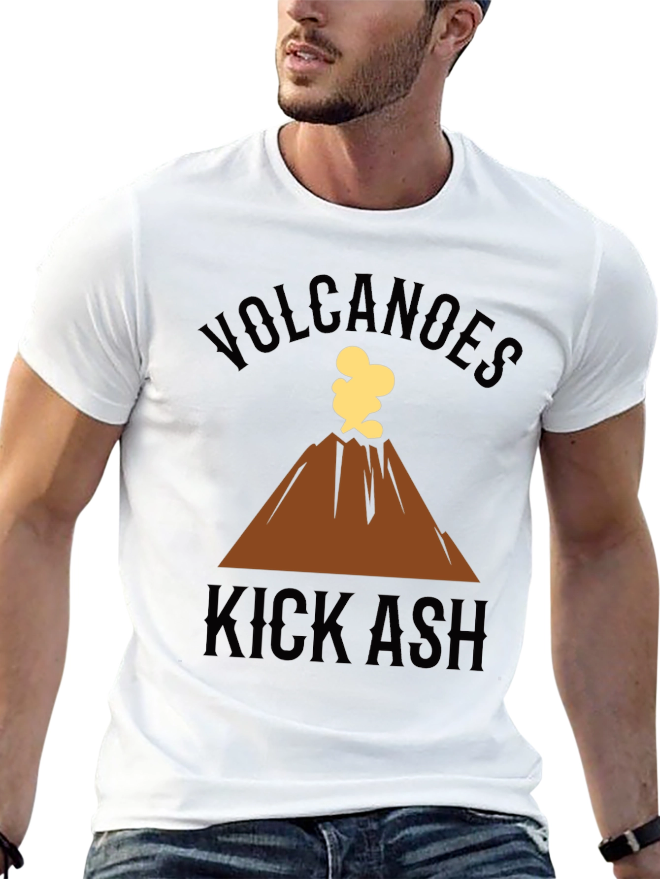 Volcanoes Kick Ash Graphic Tee - Black