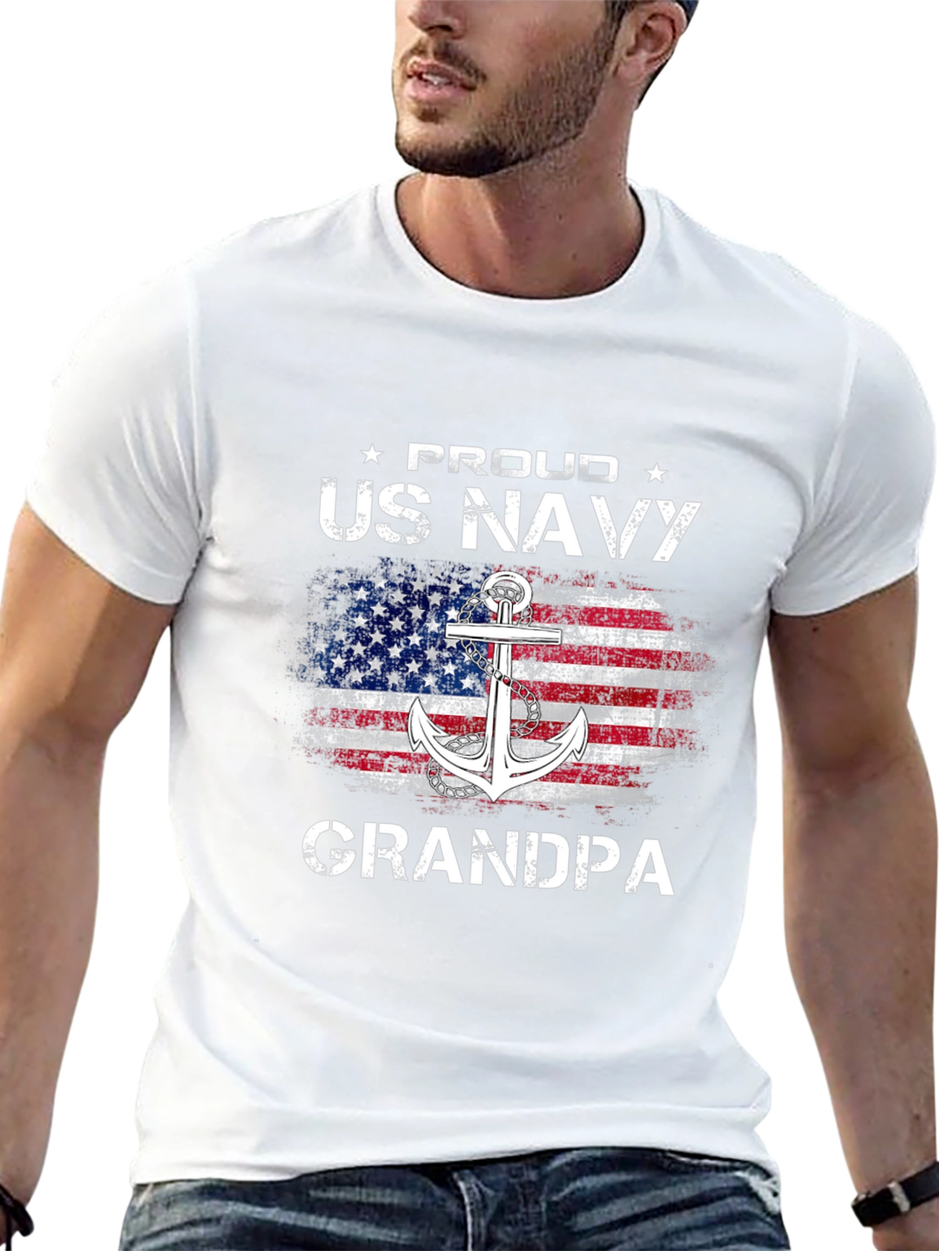 Proud US Navy Grandpa T-Shirt
