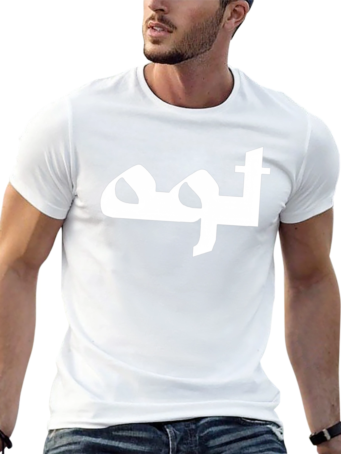 Arabic Script Graphic Tee - Black Casual T-Shirt