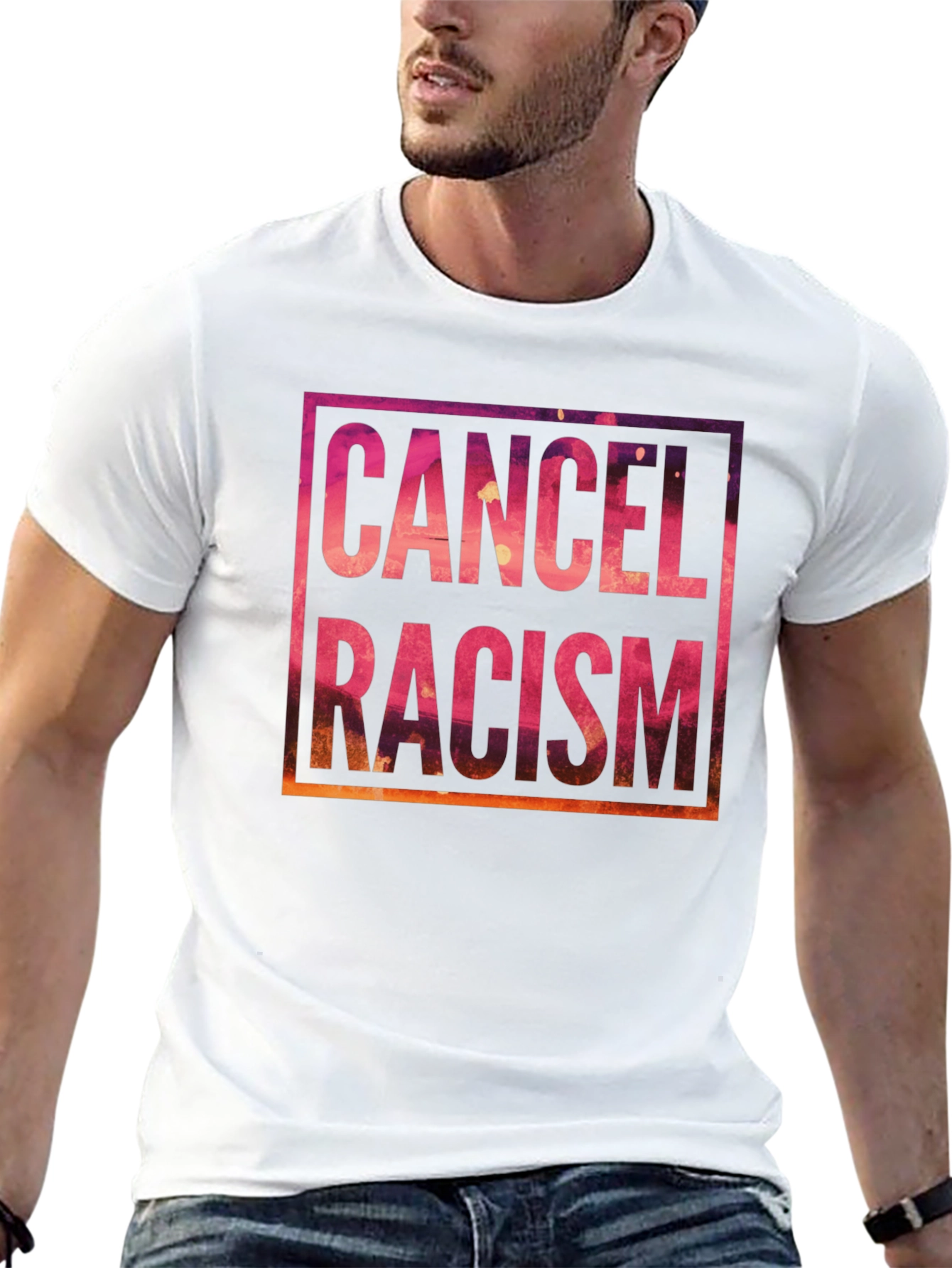 Cancel Racism Graphic Tee - Black Unisex Shirt