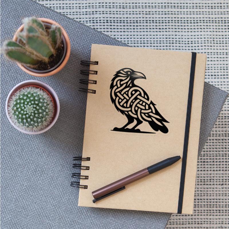 Wild Crow Bird Celtic Tattoo Knot Style