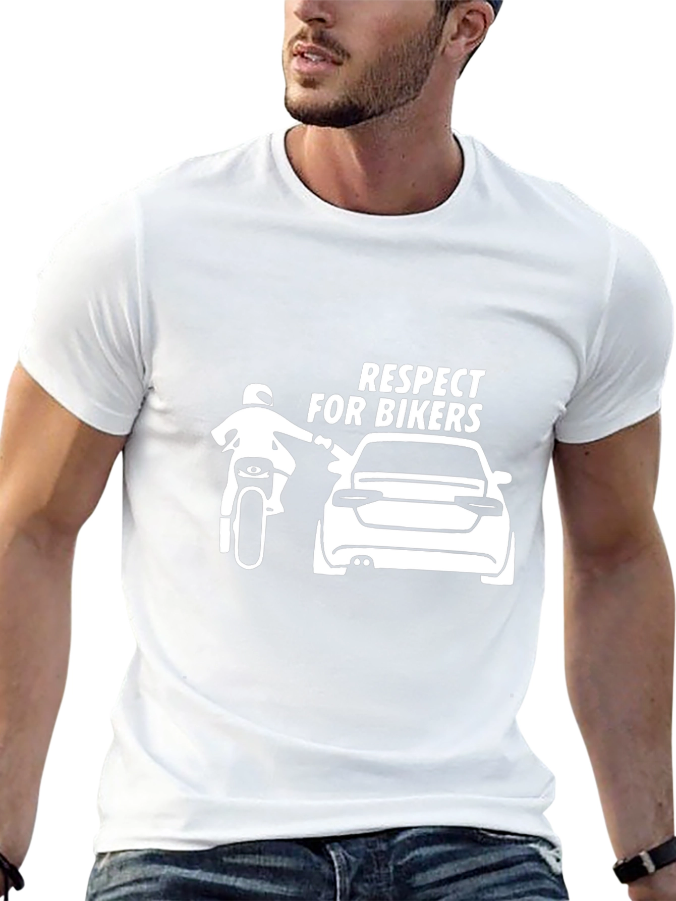 Respect for Bikers Graphic T-Shirt - Black