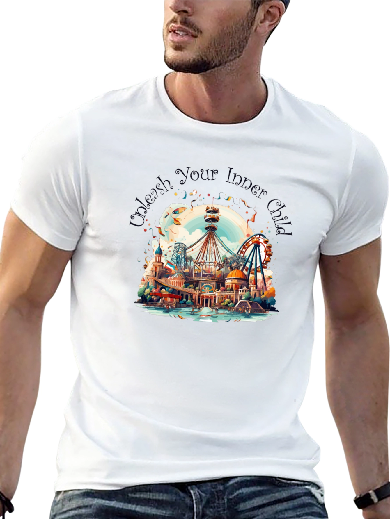 Whimsical Amusement Park Graphic Tee