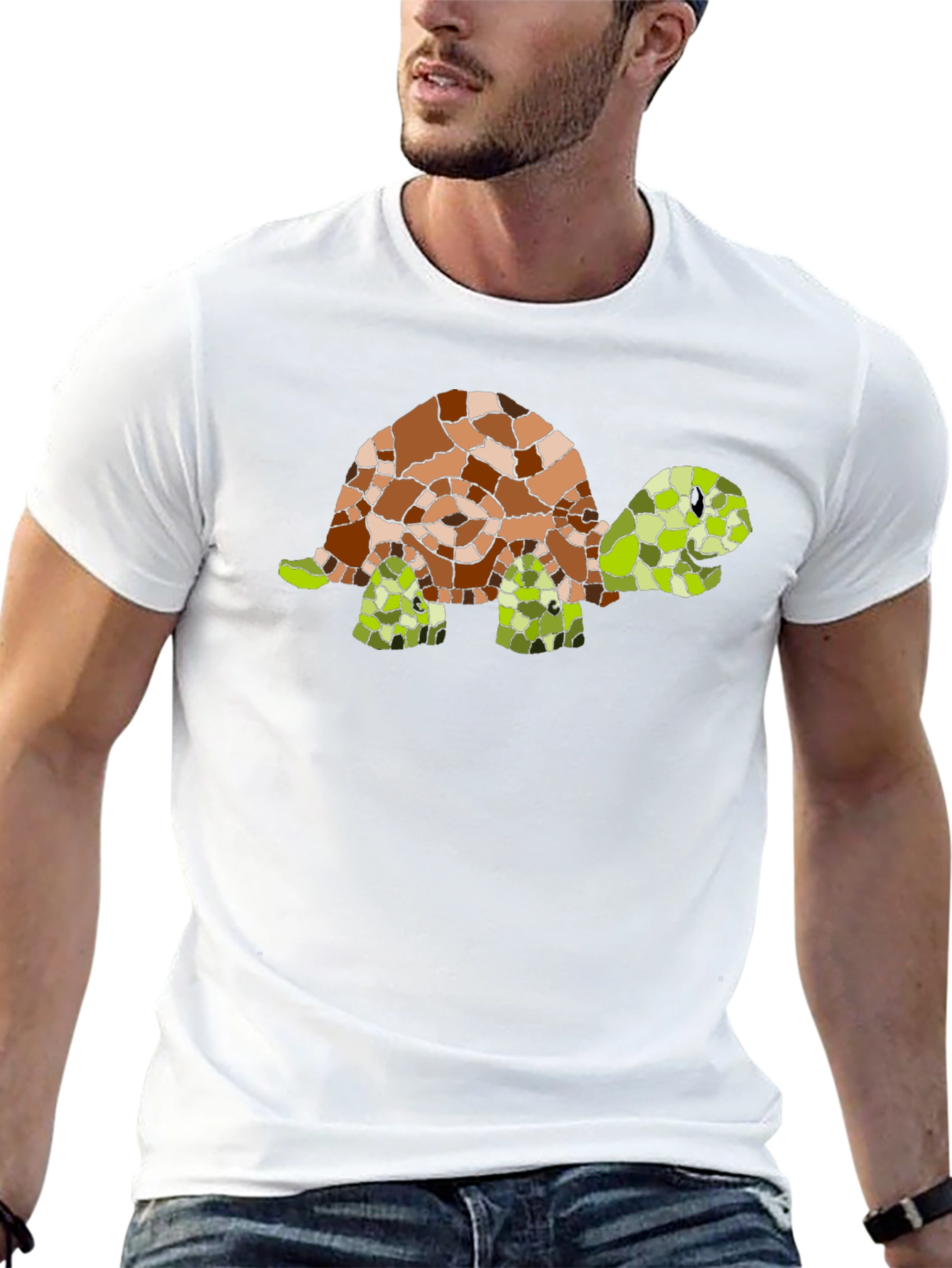 Turtle Mosaic Graphic T-Shirt