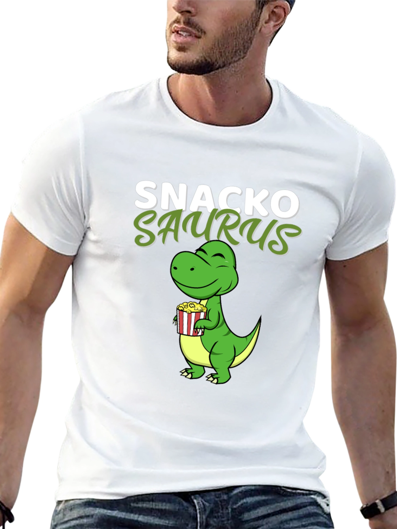 Snackosaurus T-Shirt - Funny Dinosaur Snack Lover Tee