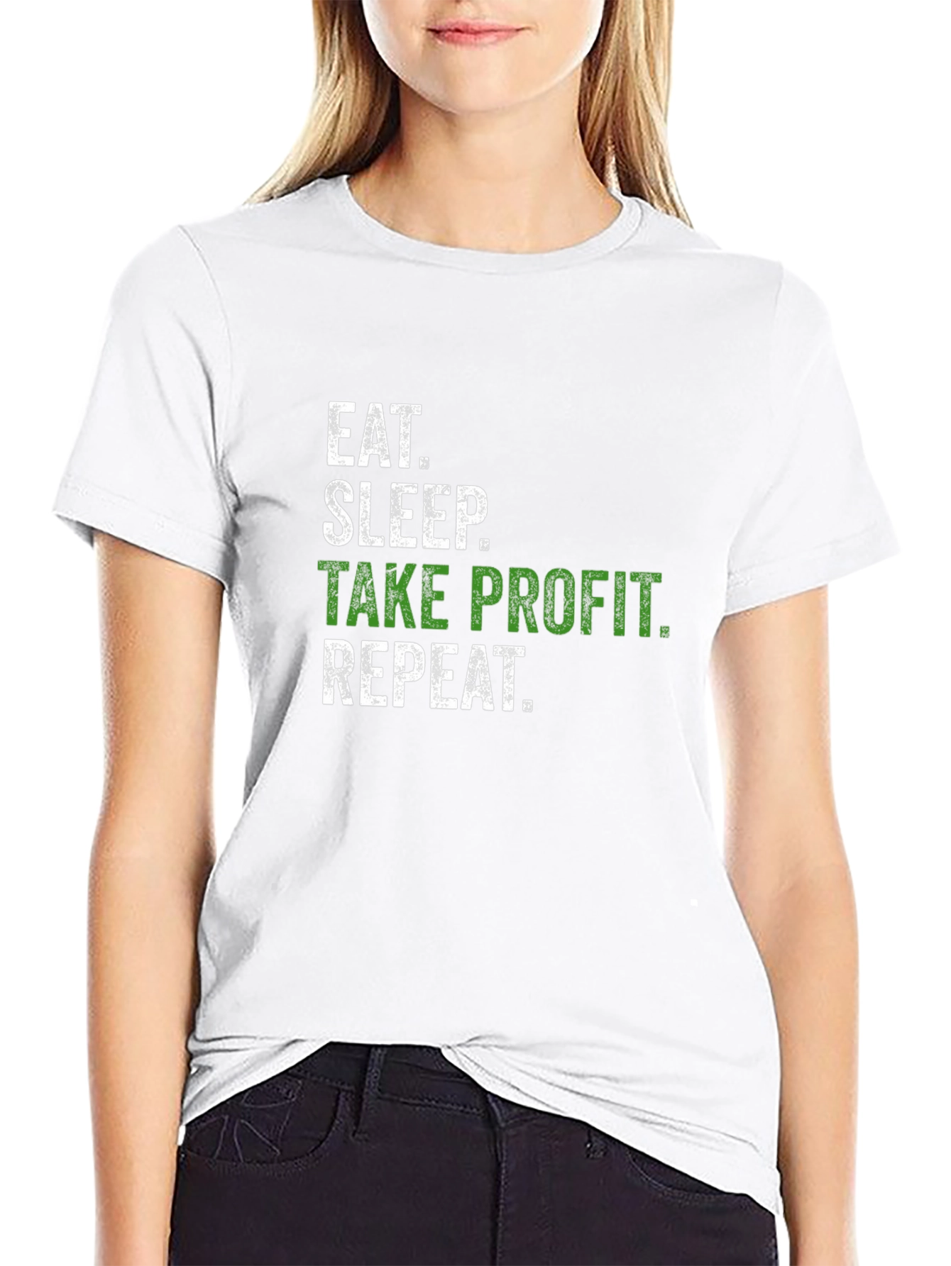 Eat Sleep Take Profit Repeat Black T-Shirt
