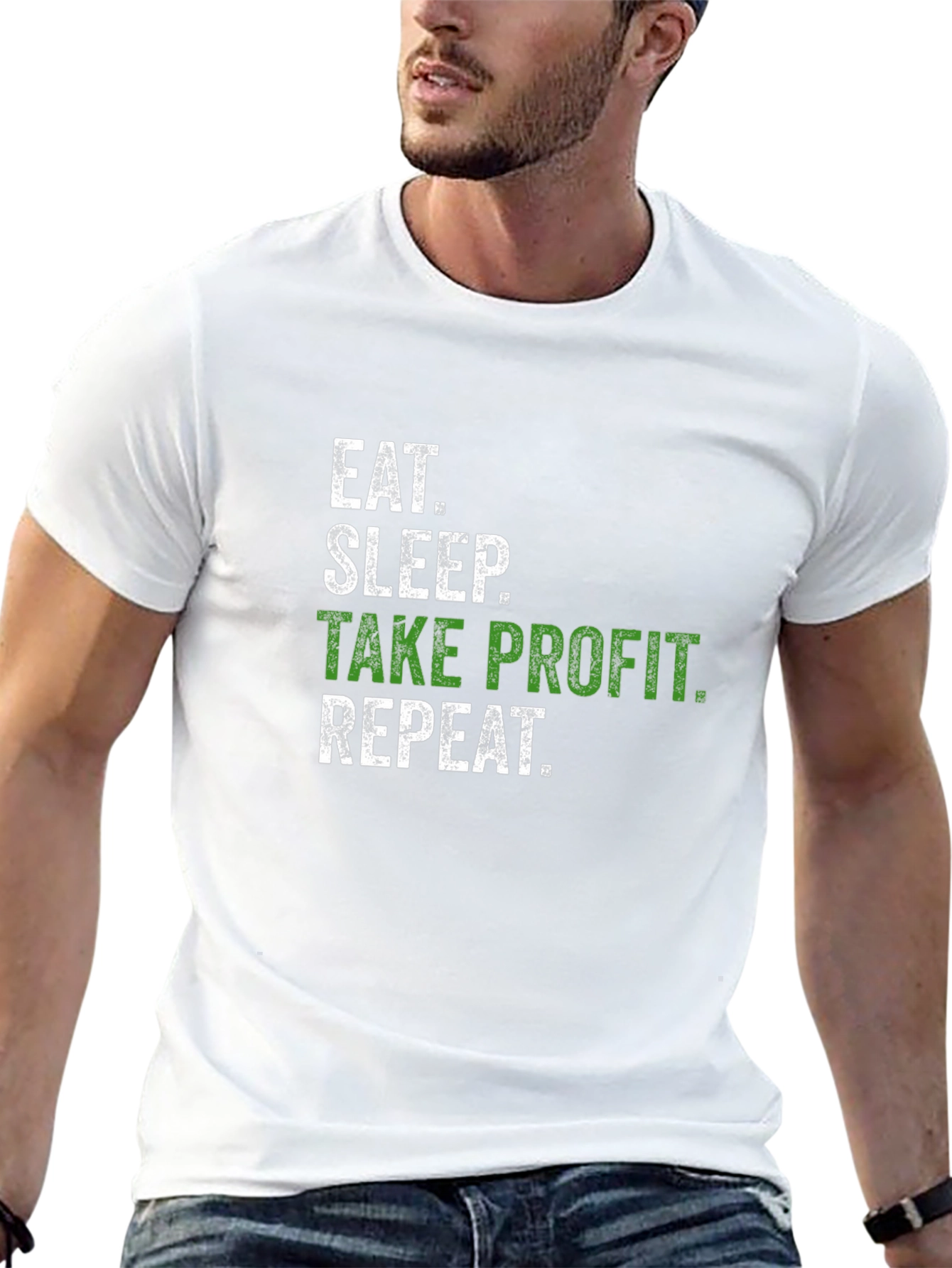 Eat Sleep Take Profit Repeat Black T-Shirt