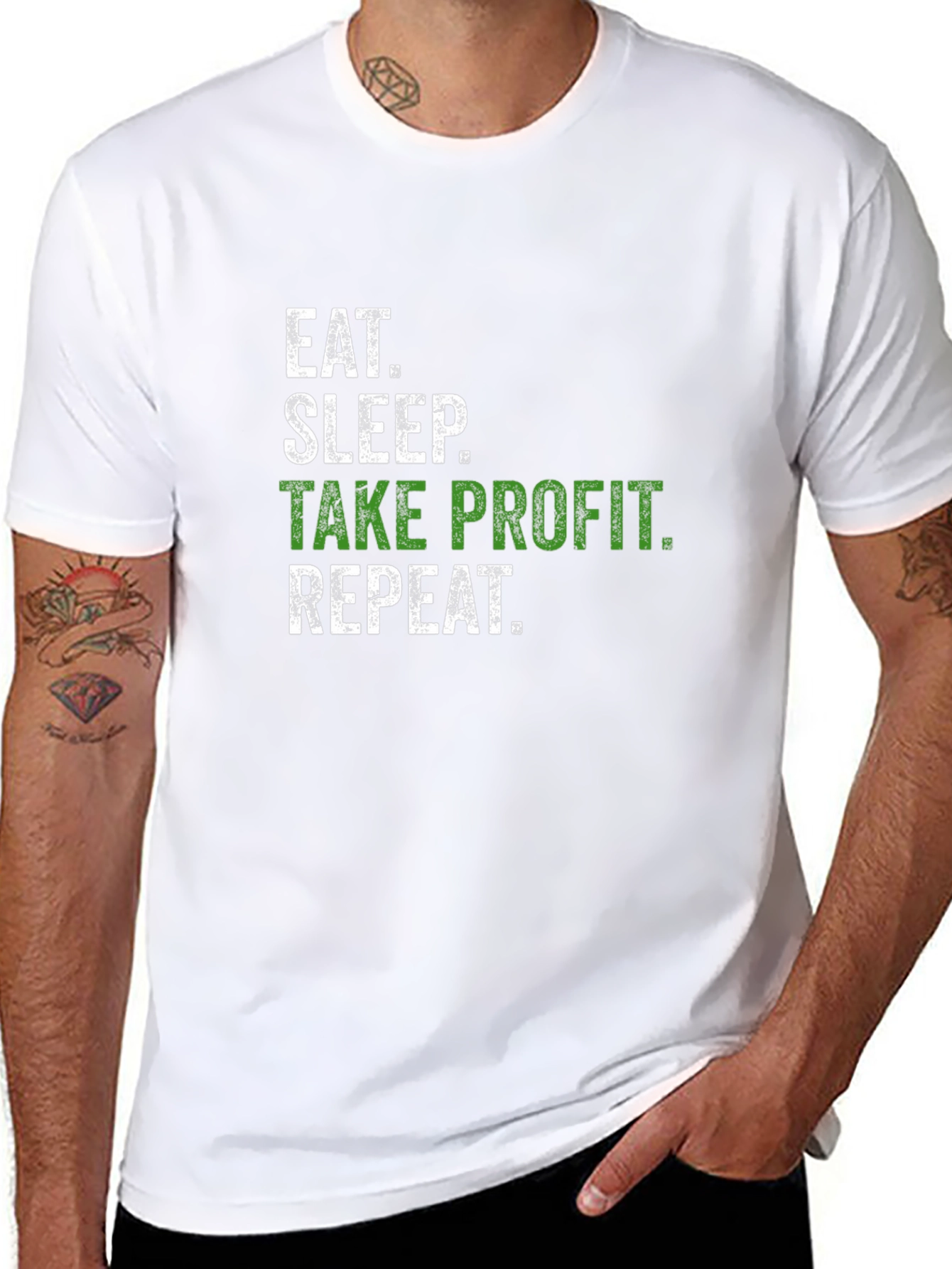 Eat Sleep Take Profit Repeat Black T-Shirt