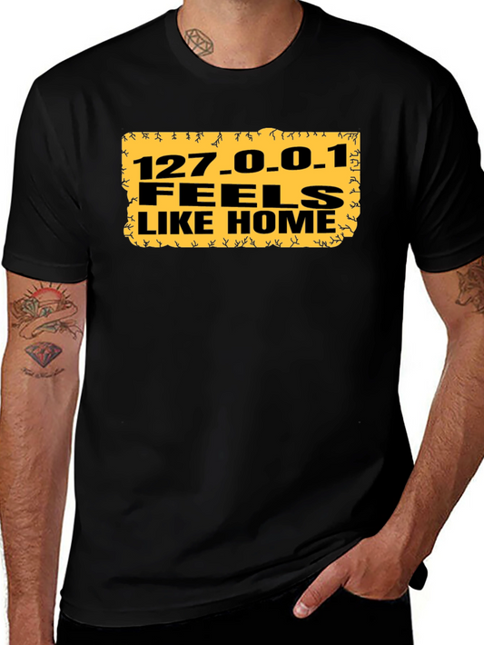 127.0.0.1 Feels Like Home Black T-Shirt