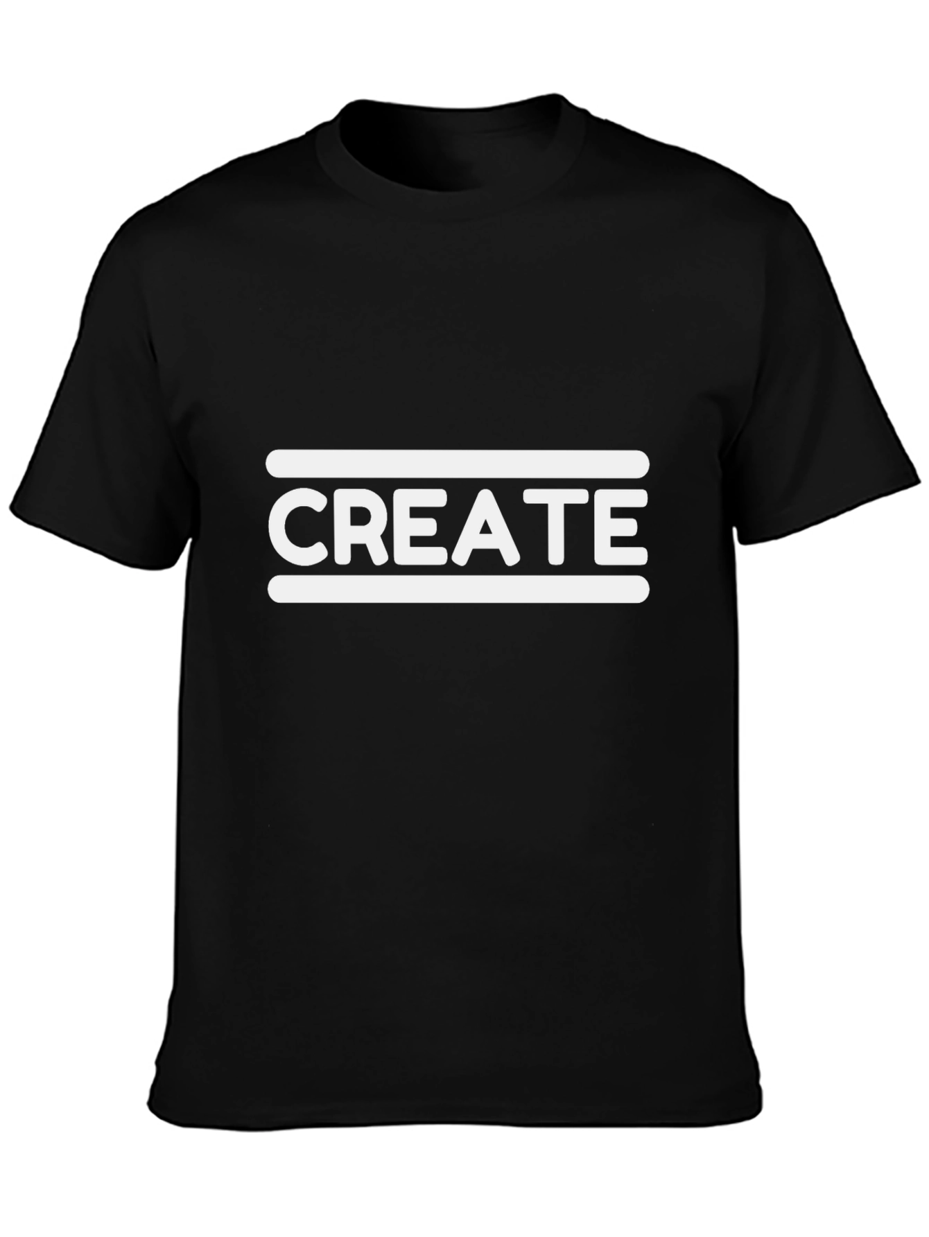 Create Graphic Tee - Black Cotton T-Shirt