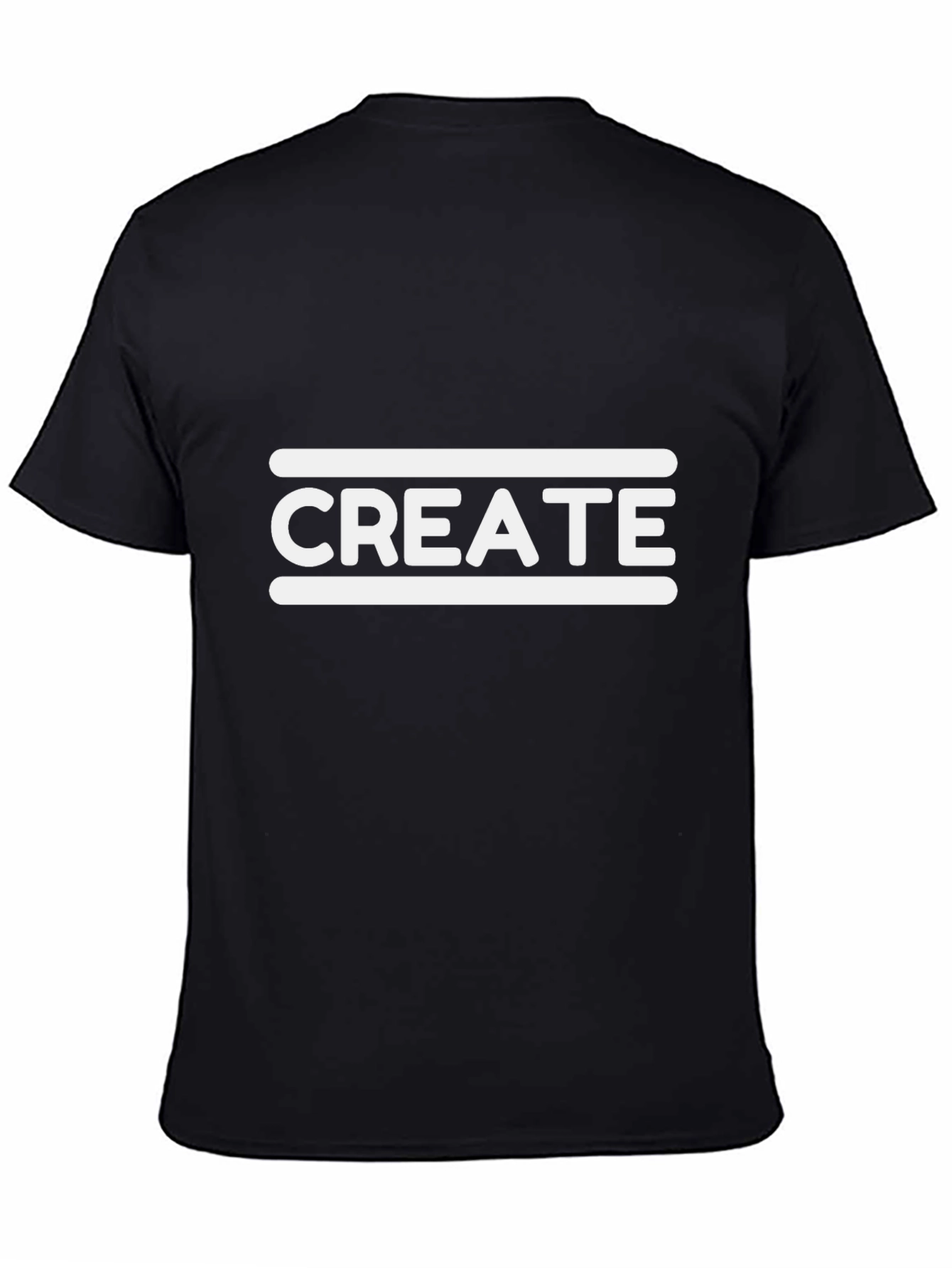 Create Graphic Tee - Black Cotton T-Shirt