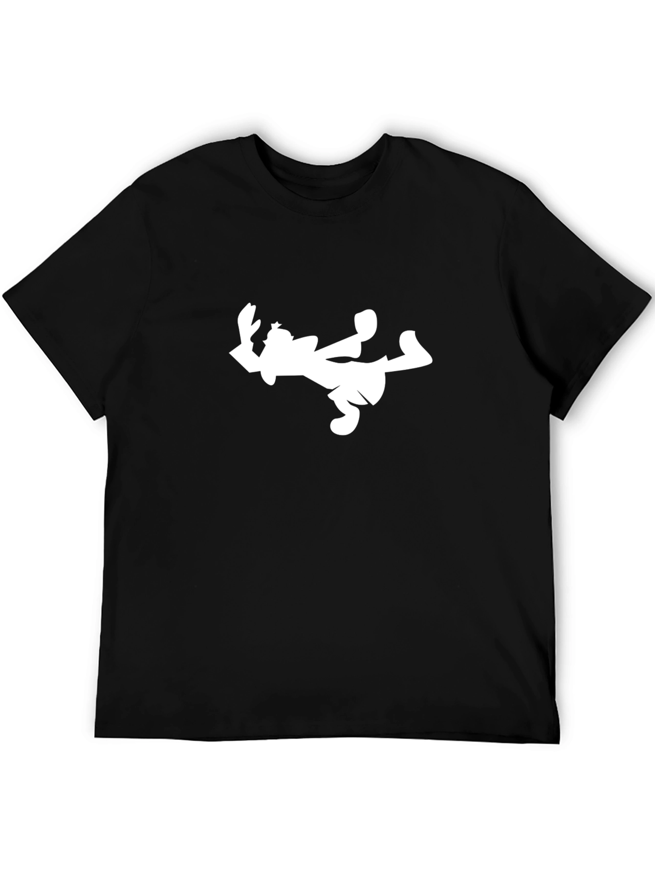 Cartoon Silhouette Black Tee
