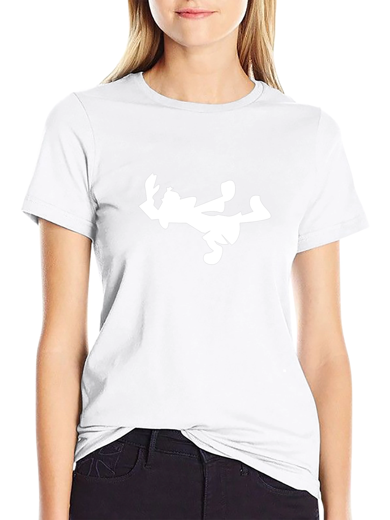 Cartoon Silhouette Black Tee
