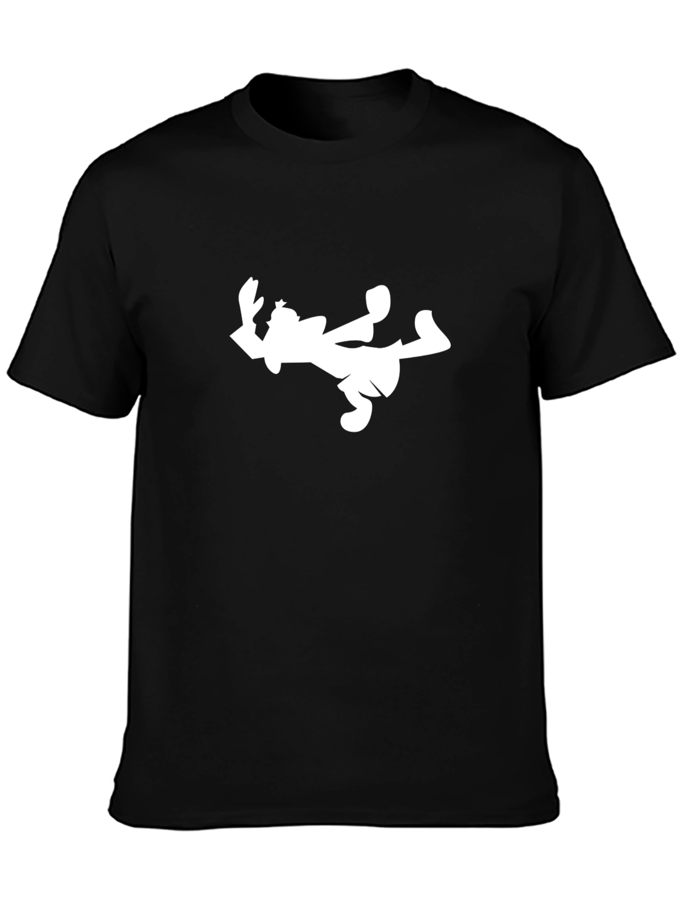 Cartoon Silhouette Black Tee