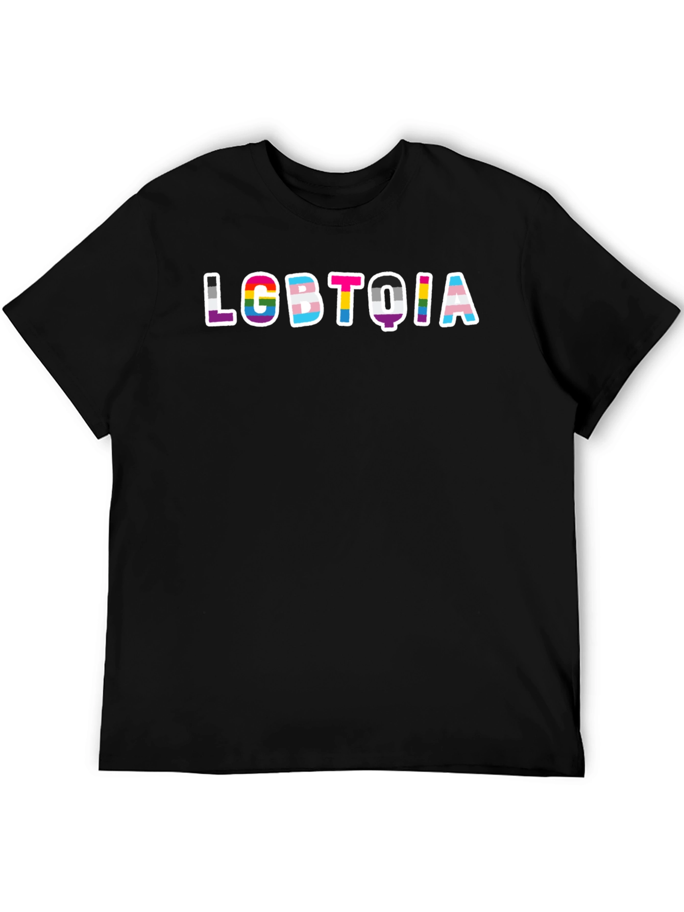 LGBTQIA Pride Graphic Black T-Shirt