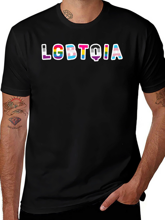 LGBTQIA Pride Graphic Black T-Shirt