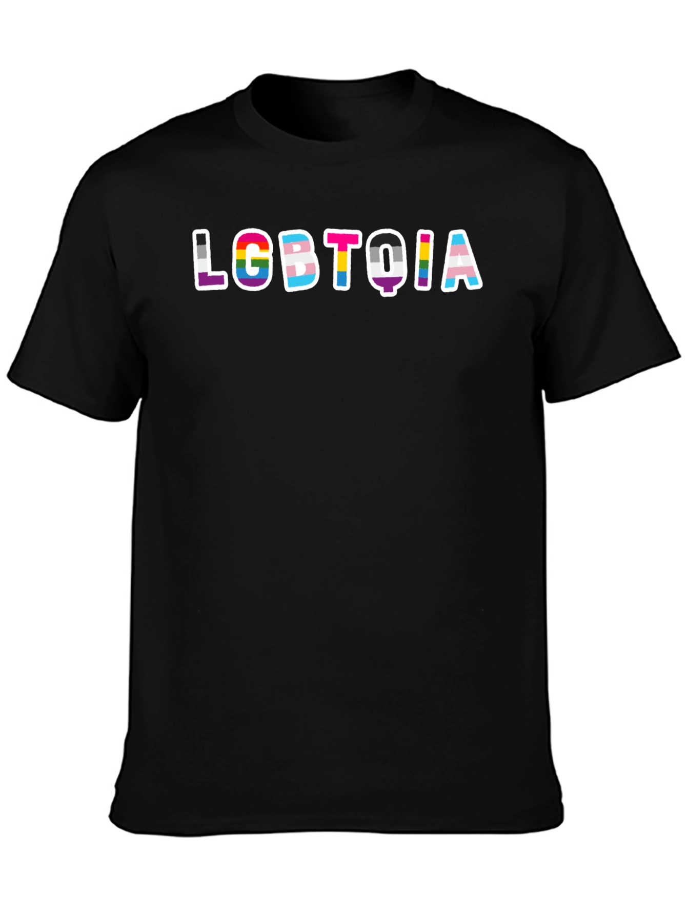 LGBTQIA Pride Graphic Black T-Shirt